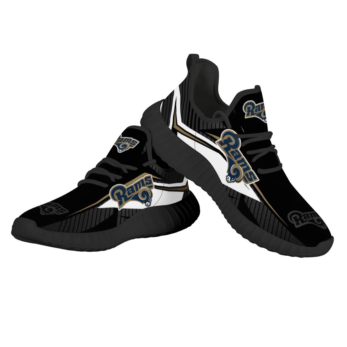 Women's Los Angeles Rams Mesh Knit Sneakers/Shoes 006